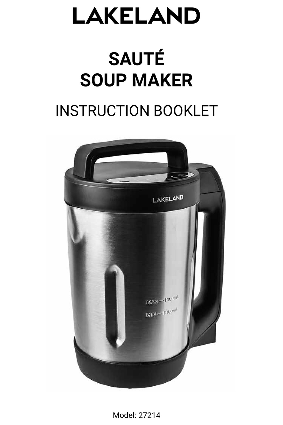 LAKELAND 27214 INSTRUCTION BOOKLET Pdf Download ManualsLib