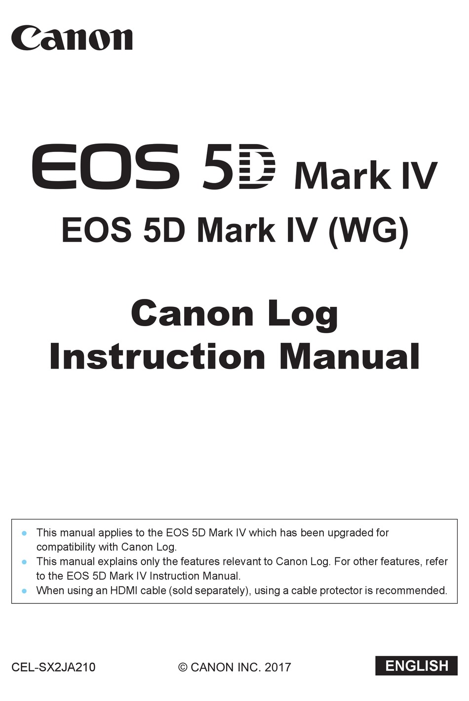 CANON EOS 5D MARK IV INSTRUCTION MANUAL Pdf Download ManualsLib
