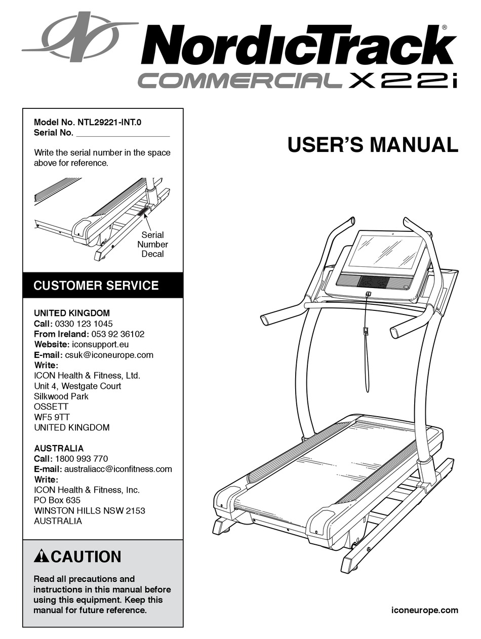NORDICTRACK NTL29221INT.0 USER MANUAL Pdf Download ManualsLib
