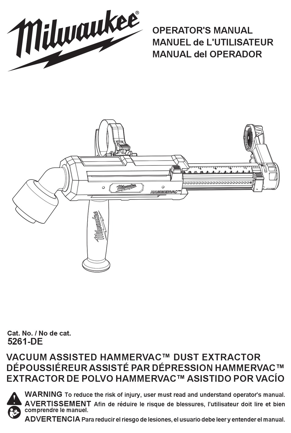 MILWAUKEE HAMMERVAC 5261DE OPERATOR'S MANUAL Pdf Download ManualsLib