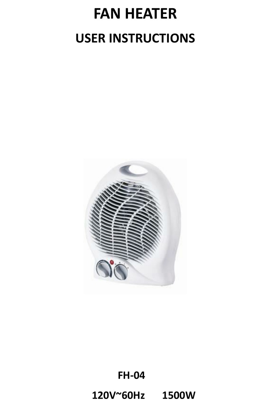 SOLEIL HEATERS FH04 USER INSTRUCTIONS Pdf Download ManualsLib