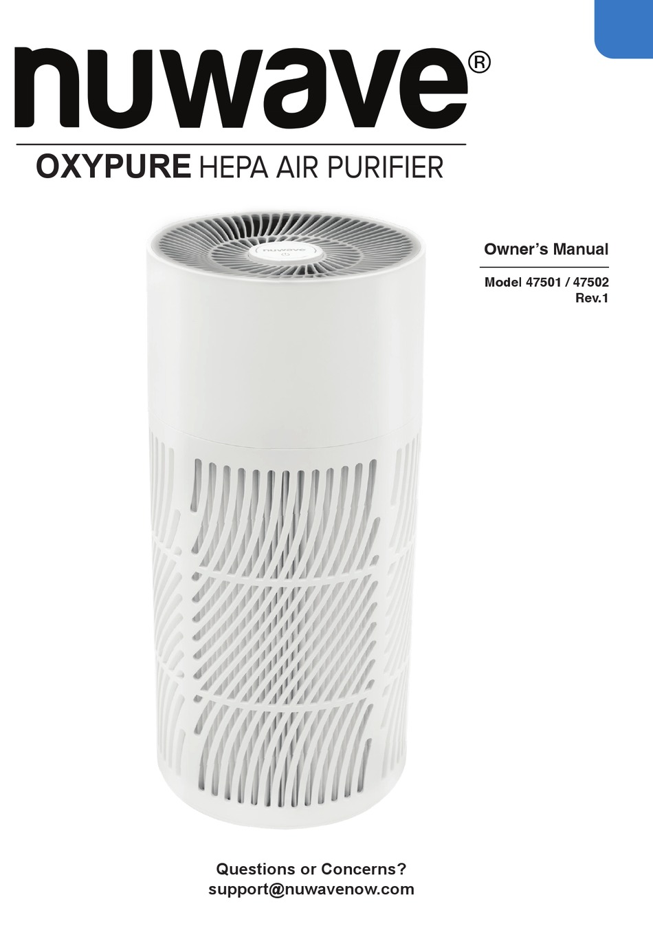 NUWAVE OXYPURE 47501 OWNER