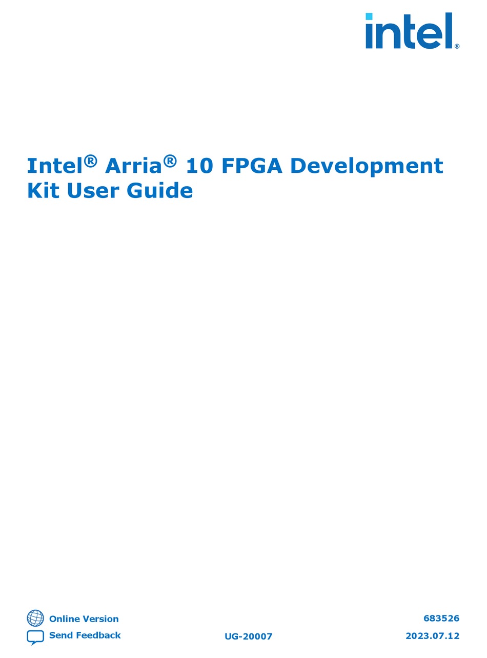 INTEL ARRIA 10 FPGA USER MANUAL Pdf Download | ManualsLib