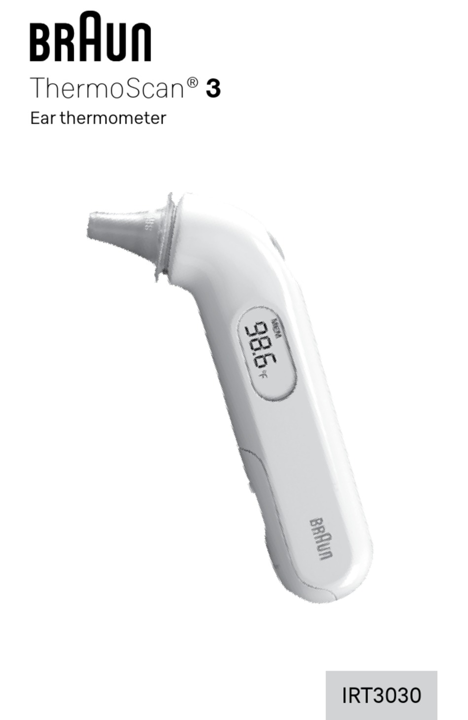 BRAUN THERMOSCAN 3 MANUAL Pdf Download ManualsLib