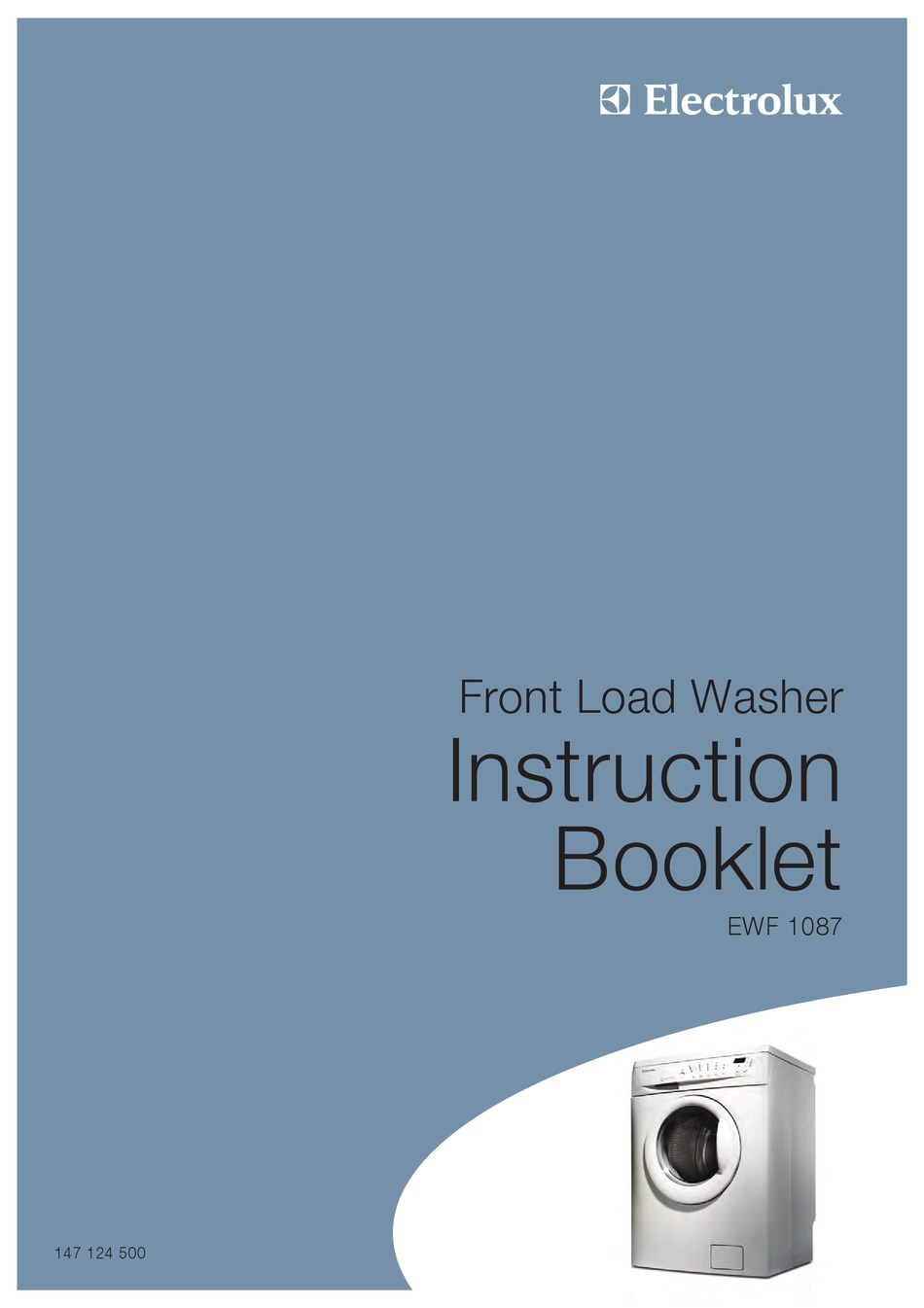 ELECTROLUX EWF 1087 INSTRUCTION BOOKLET Pdf Download ManualsLib