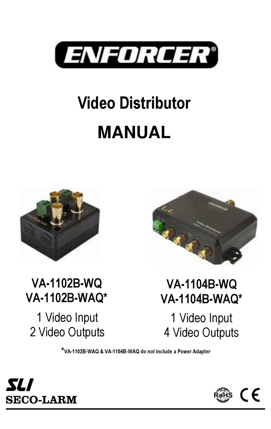 SLI SECO-LARM ENFORCER VA-1102B-WQ MANUAL Pdf Download | ManualsLib