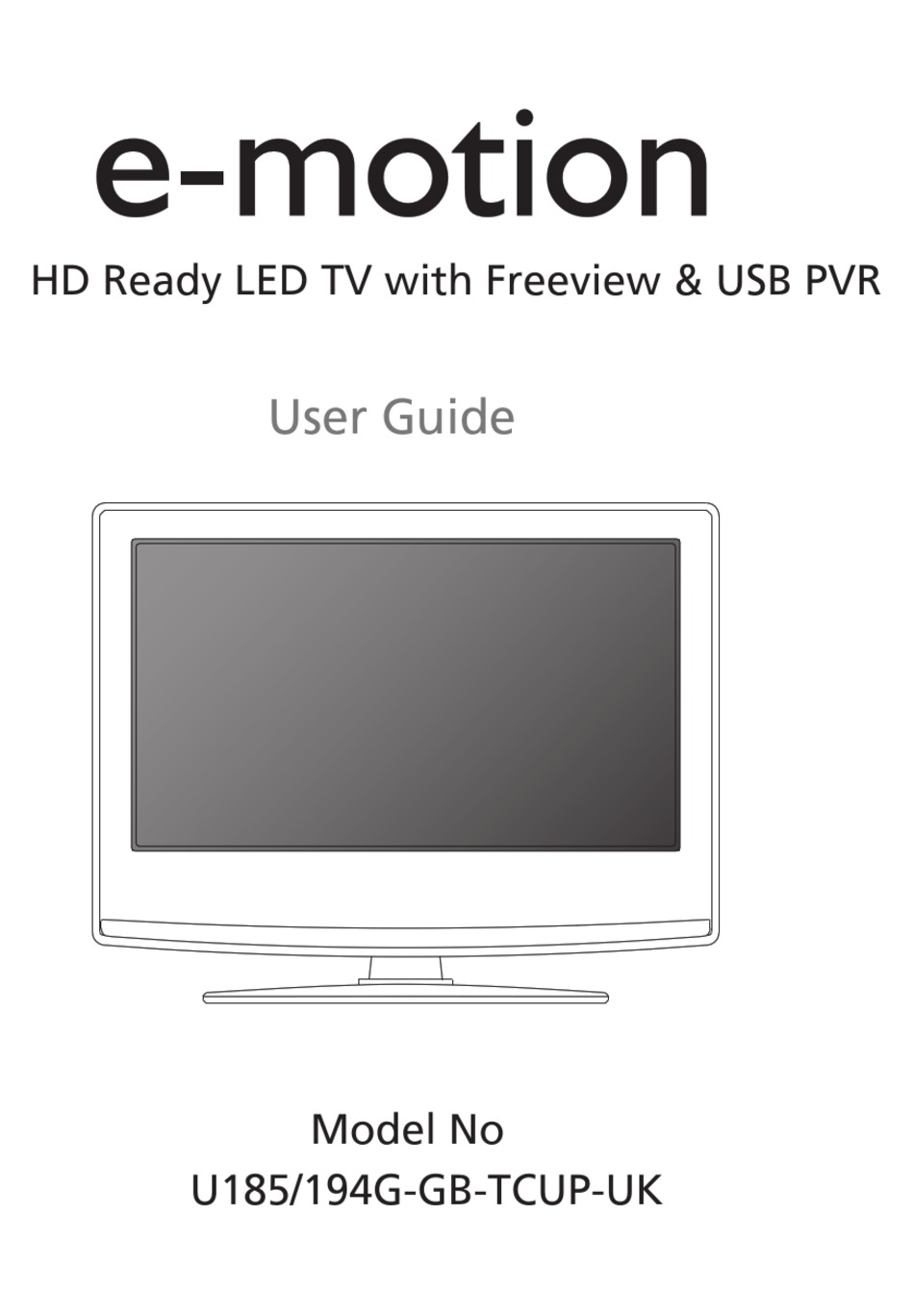 E-MOTION U185G-GB-TCUP-UK USER MANUAL Pdf Download | ManualsLib