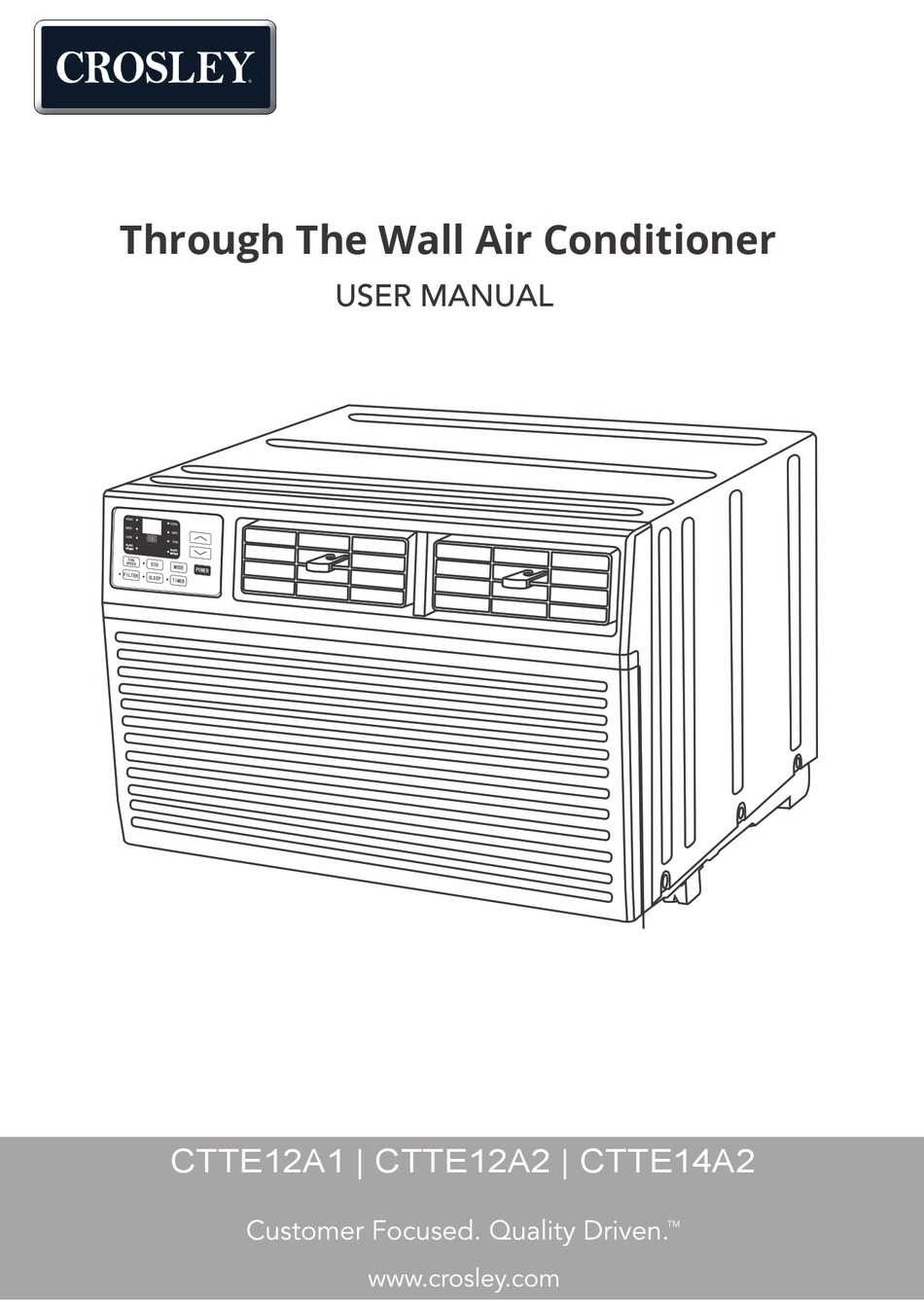 CROSLEY CTTE12A1 USER MANUAL Pdf Download ManualsLib