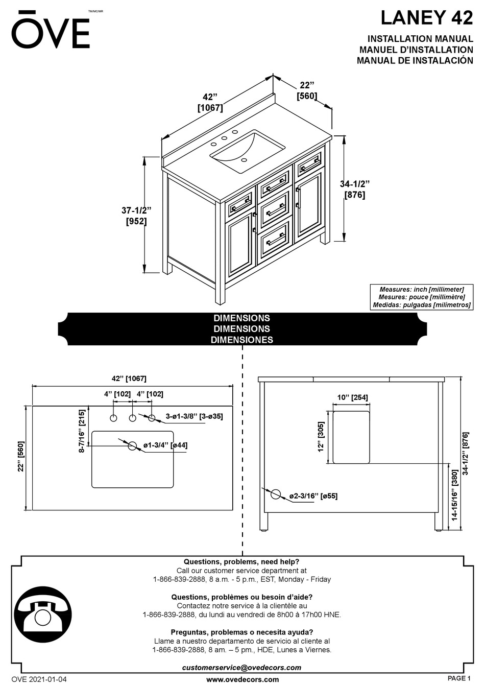 OVE LANEY 42 INSTALLATION MANUAL Pdf Download ManualsLib