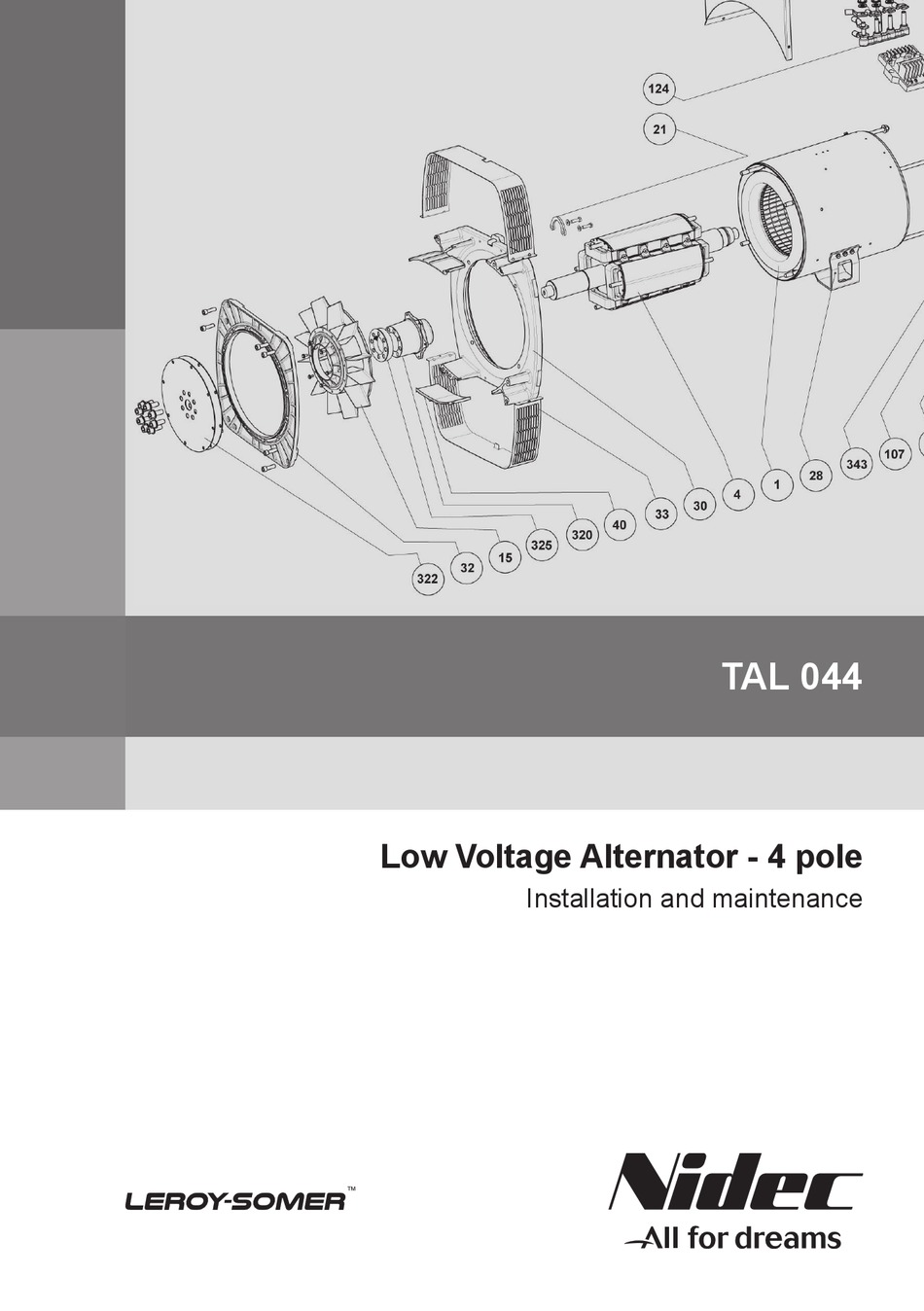 NIDEC LEROY-SOMER TAL 044 INSTALLATION AND MAINTENANCE MANUAL Pdf ...