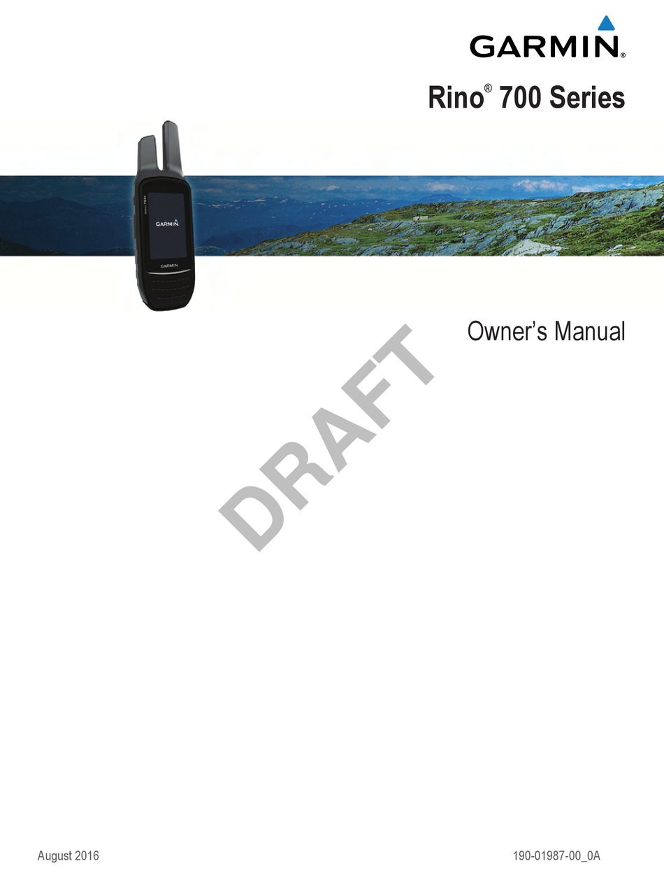 GARMIN RINO 700 SERIES OWNER'S MANUAL Pdf Download ManualsLib