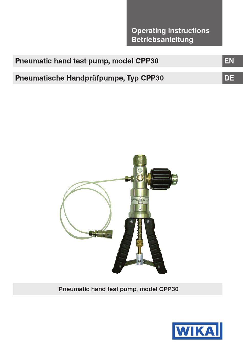 WIKA CPP30 OPERATING INSTRUCTIONS MANUAL Pdf Download ManualsLib