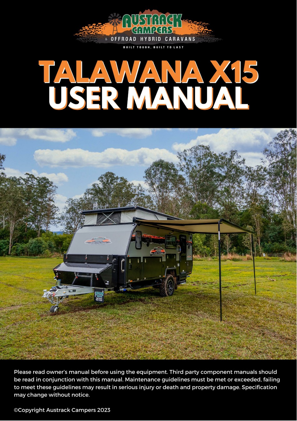 AUSTRACK CAMPERS TALAWANA X15 USER MANUAL Pdf Download ManualsLib