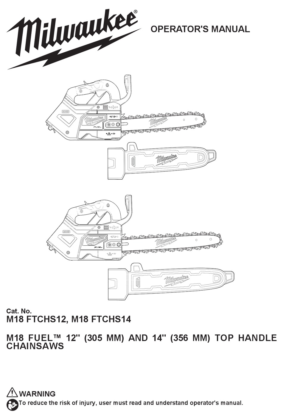 MILWAUKEE M18 FUEL FTCHS12 OPERATOR'S MANUAL Pdf Download ManualsLib