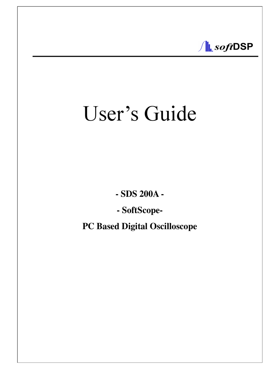 SOFTDSP SDS 200A USER MANUAL Pdf Download | ManualsLib