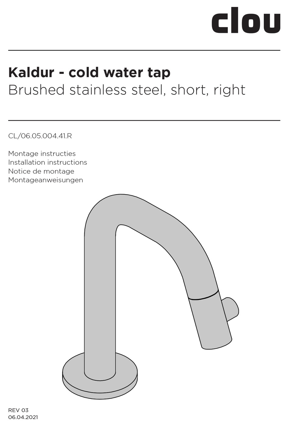 Clou Kaldur Cl R Installation Instructions Manual Pdf