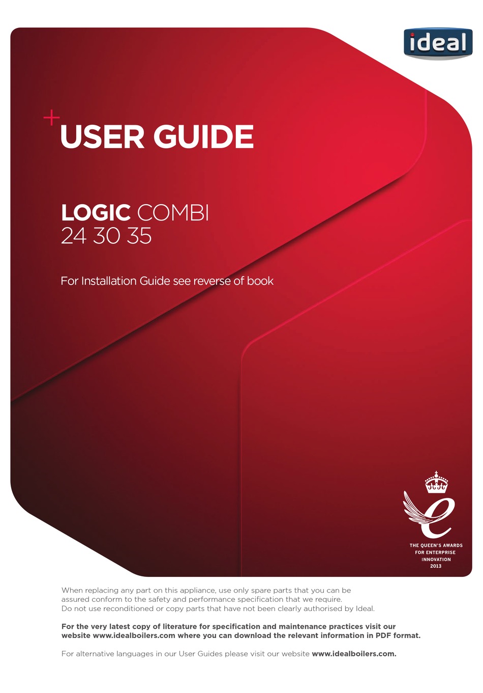 IDEAL LOGIC COMBI 30 INSTALLATION MANUAL Pdf Download ManualsLib