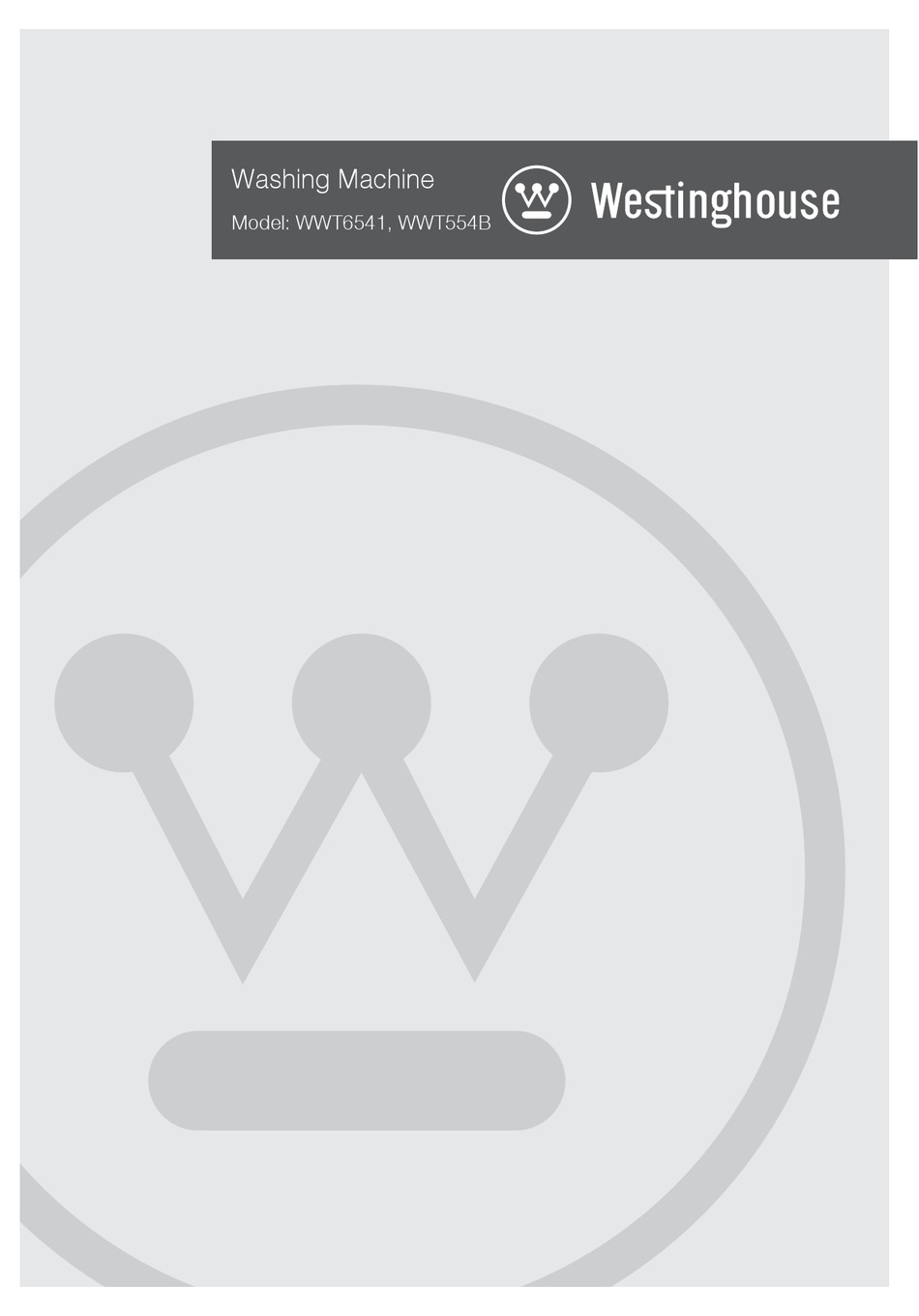 WESTINGHOUSE WWT554B MANUAL Pdf Download | ManualsLib