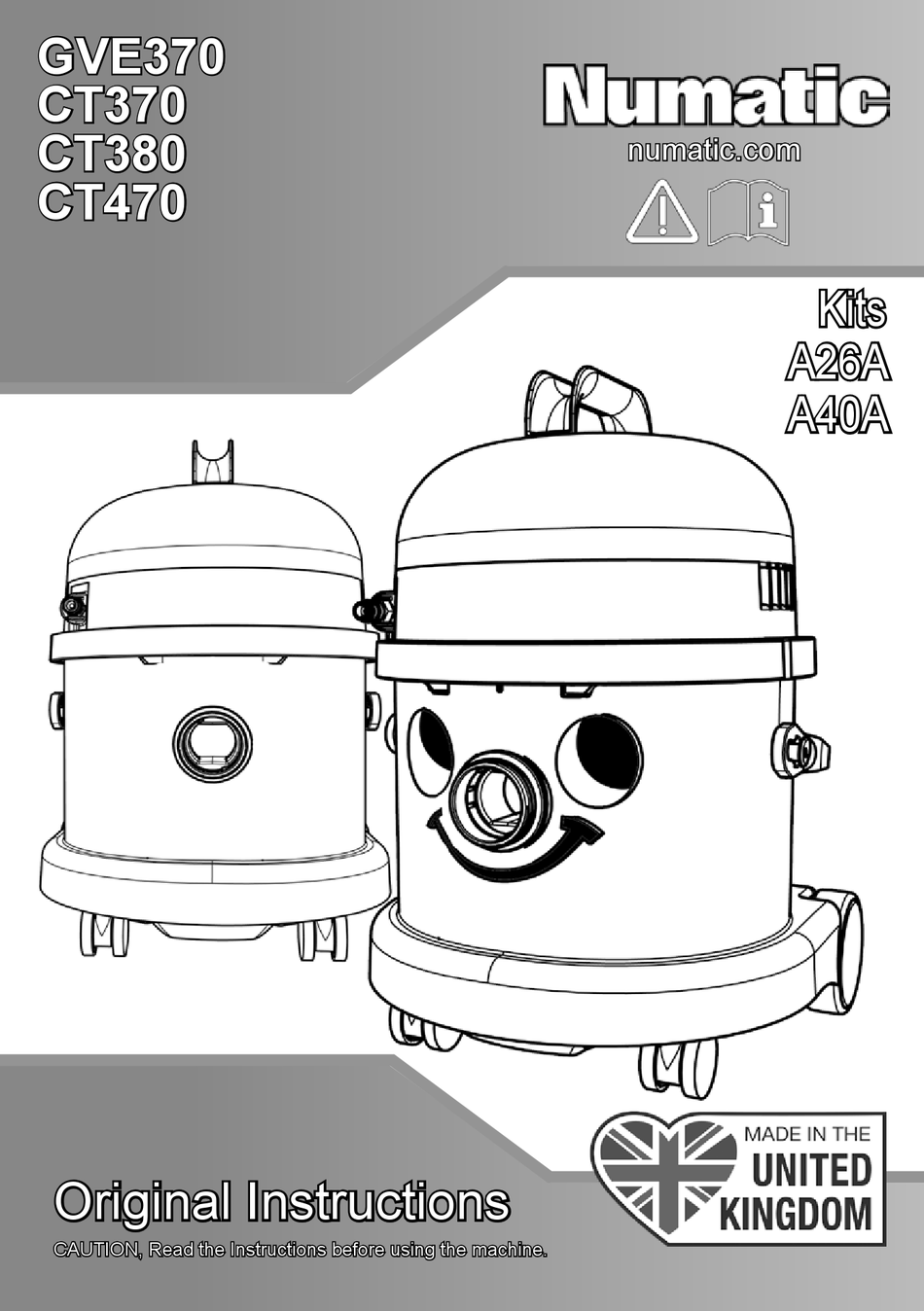 NUMATIC A40A ORIGINAL INSTRUCTIONS MANUAL Pdf Download ManualsLib