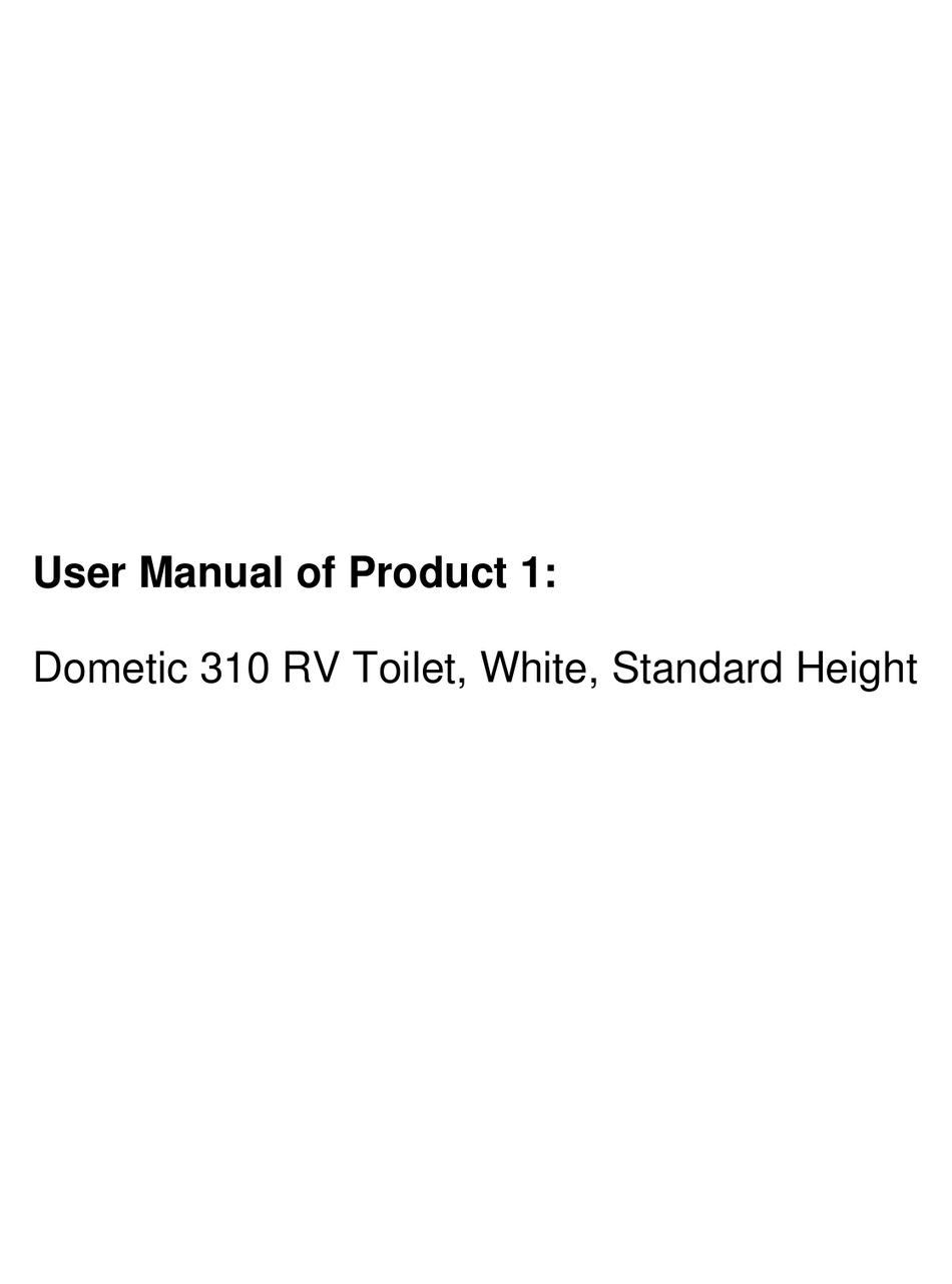 DOMETIC 310 RV USER MANUAL Pdf Download | ManualsLib