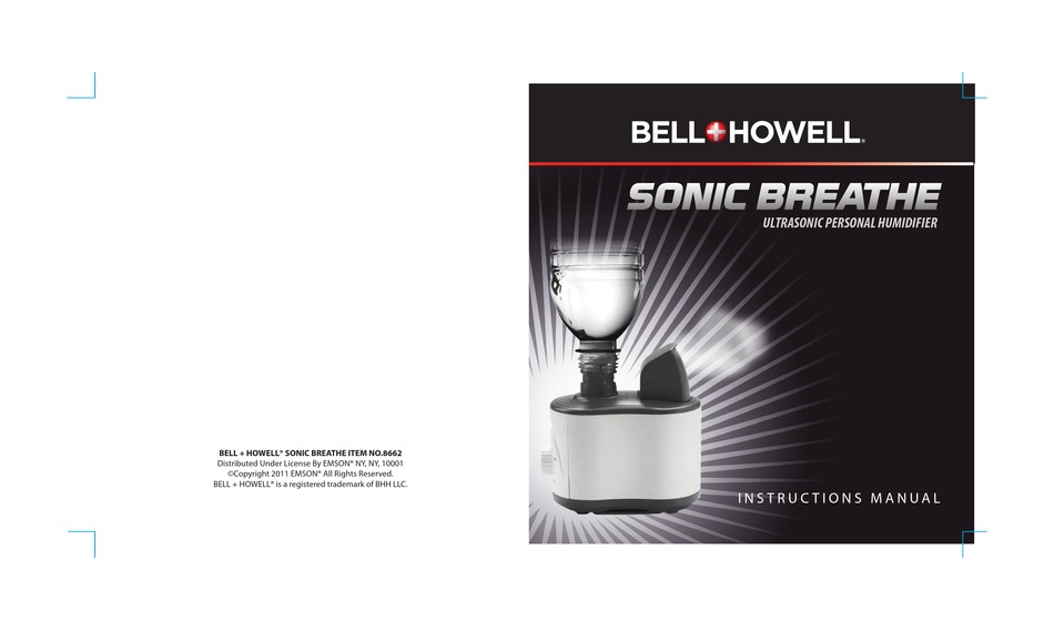 BELLHOWELL SONIC BREATHE 8662 INSTRUCTION MANUAL Pdf Download ManualsLib