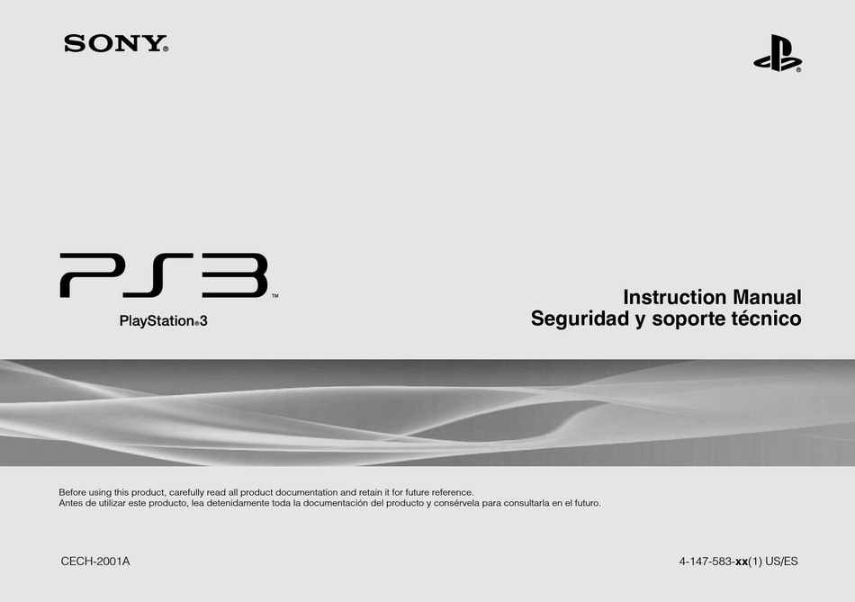 SONY PS3 CECH-2001A INSTRUCTION MANUAL Pdf Download | ManualsLib