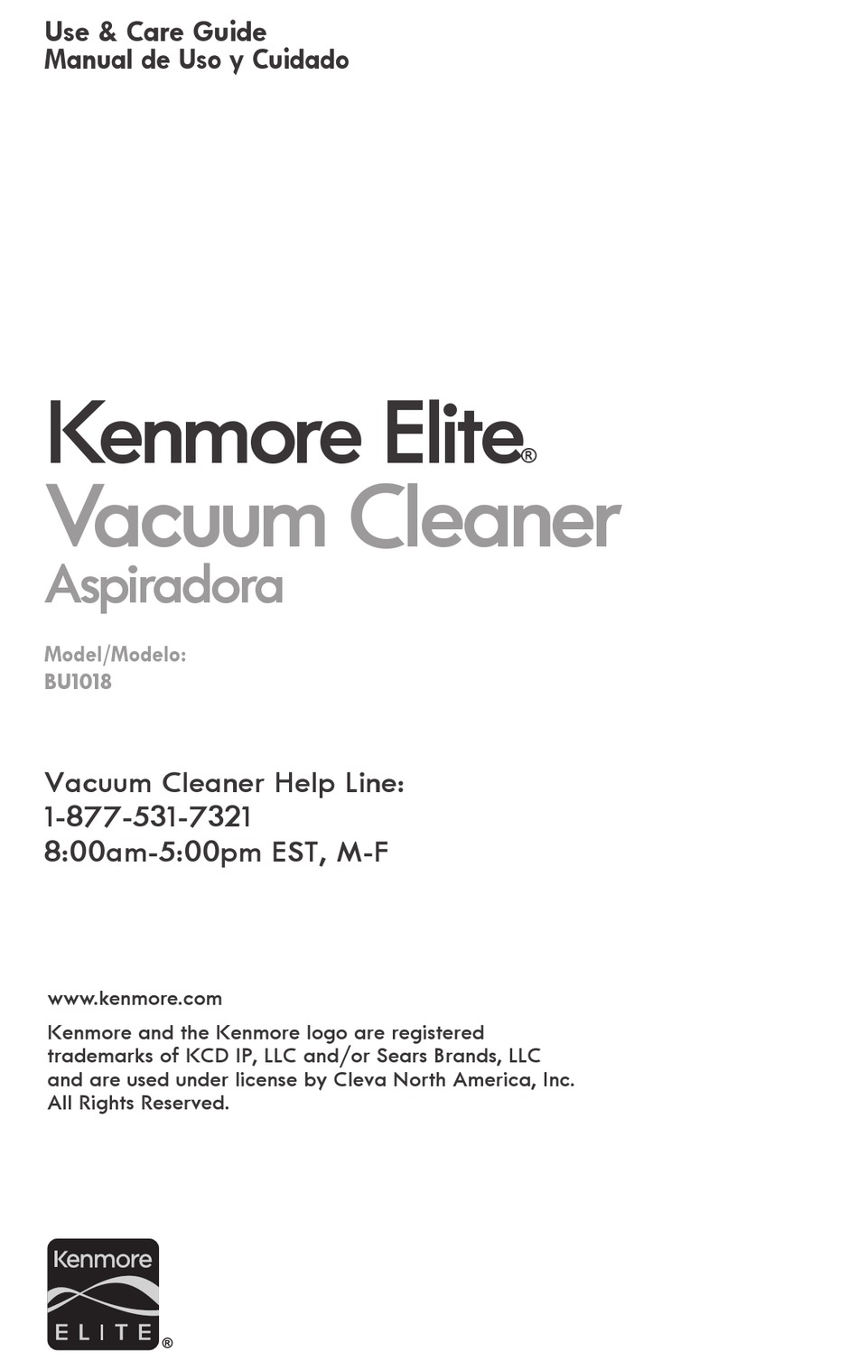 KENMORE ELITE BU1018 USE & CARE MANUAL Pdf Download | ManualsLib