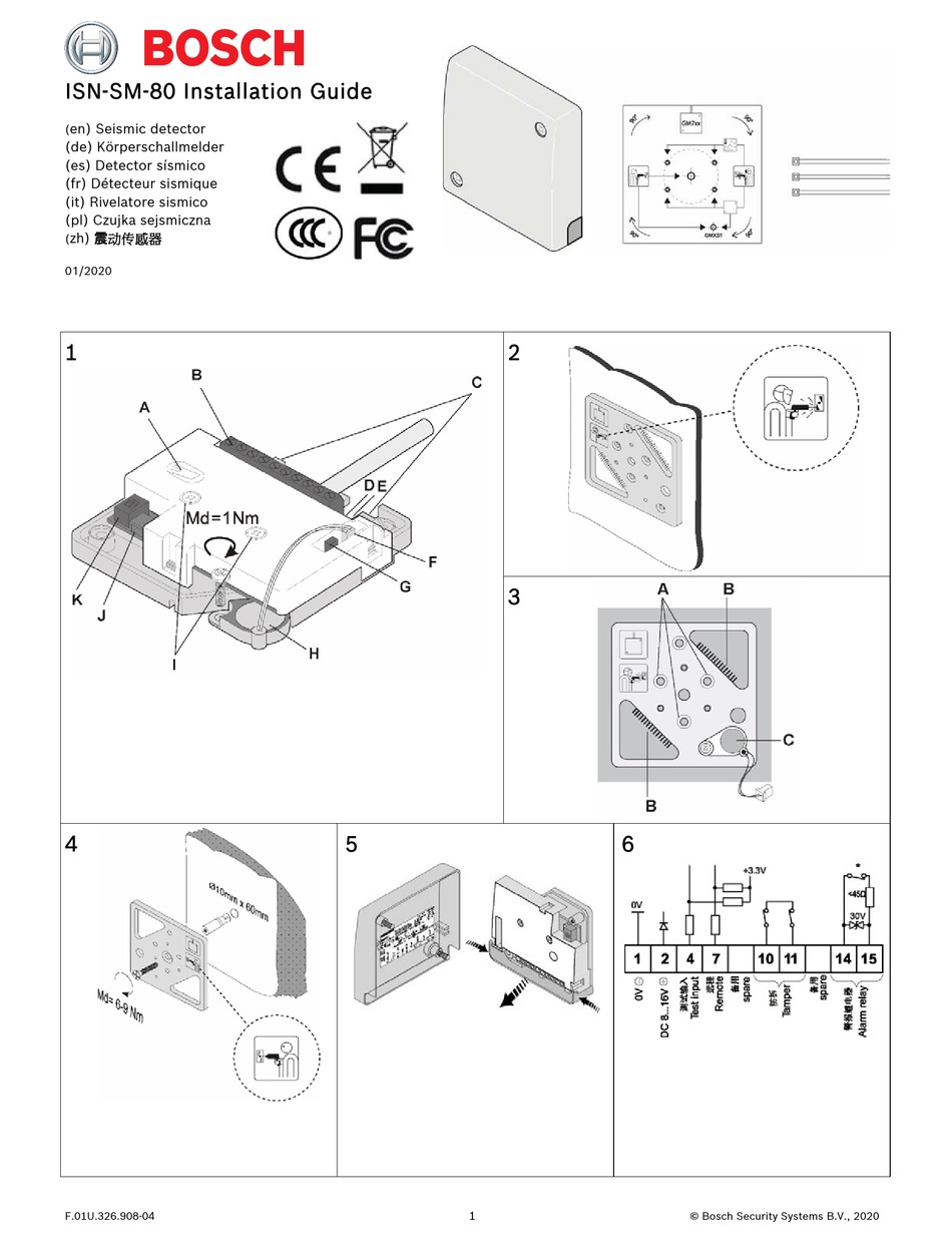 BOSCH ISN-SM-80 INSTALLATION MANUAL Pdf Download | ManualsLib