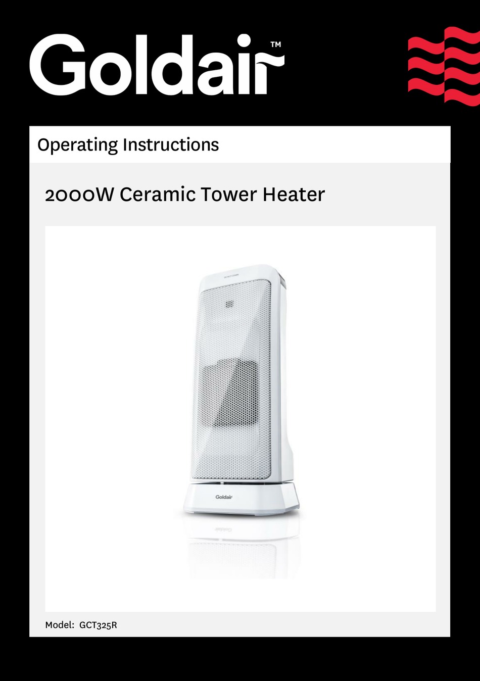 GOLDAIR GCT325R OPERATING INSTRUCTIONS MANUAL Pdf Download ManualsLib