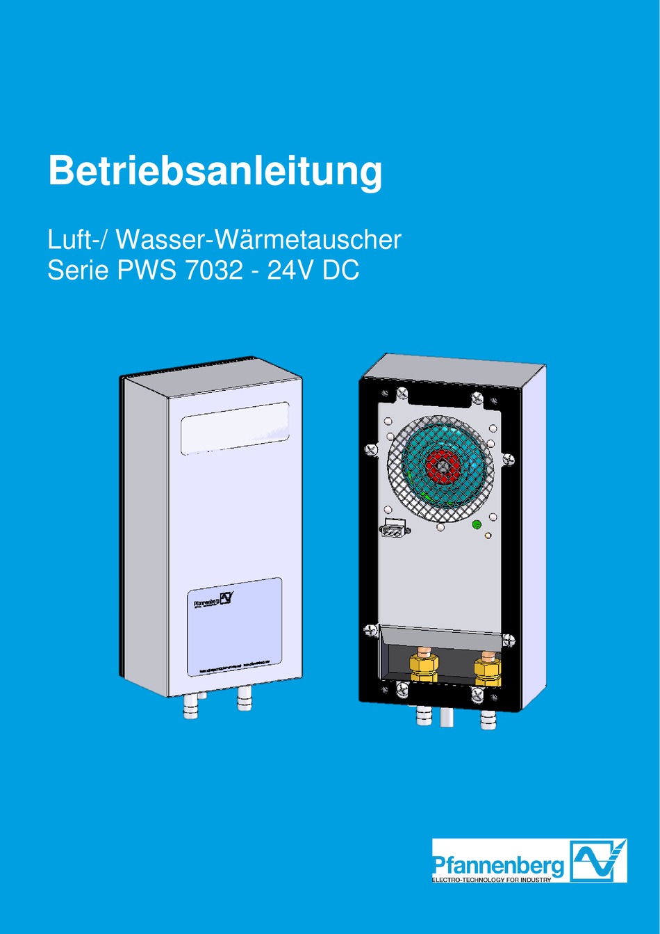 Pfannenberg Pws 7032 24v Series Operating Manual Pdf Download Manualslib 1646