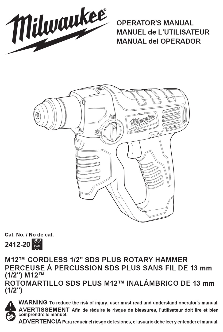 MILWAUKEE M12 241220 OPERATOR'S MANUAL Pdf Download ManualsLib