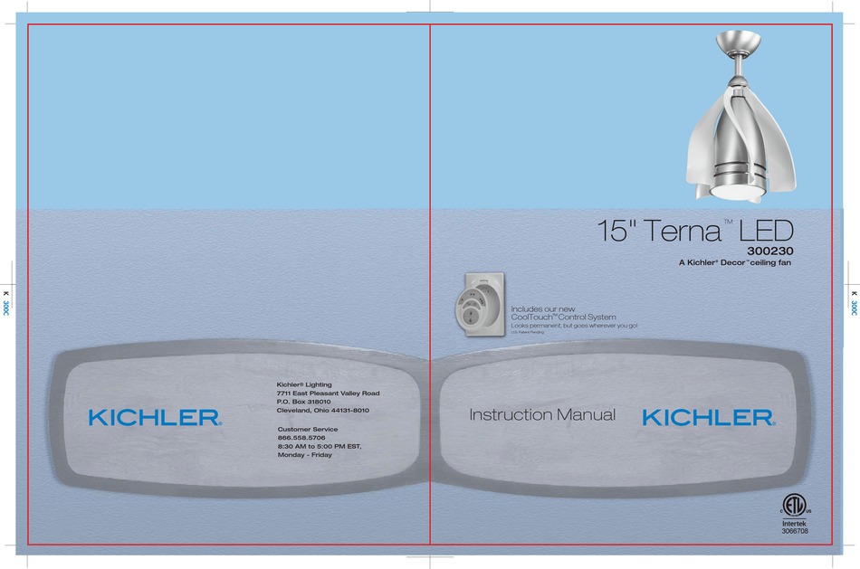 KICHLER LIGHTING TERNA 300230 INSTRUCTION MANUAL Pdf Download ManualsLib