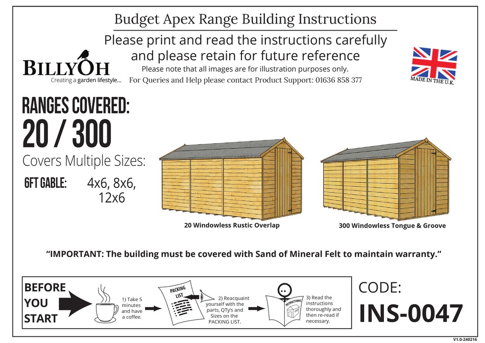 BILLYOH BUDGET APEX INS0047 BUILDING INSTRUCTIONS Pdf Download ManualsLib BILLYOH BUDGET APEX INS0047 BUILDING INSTRUCTIONS Pdf Download ManualsLib
