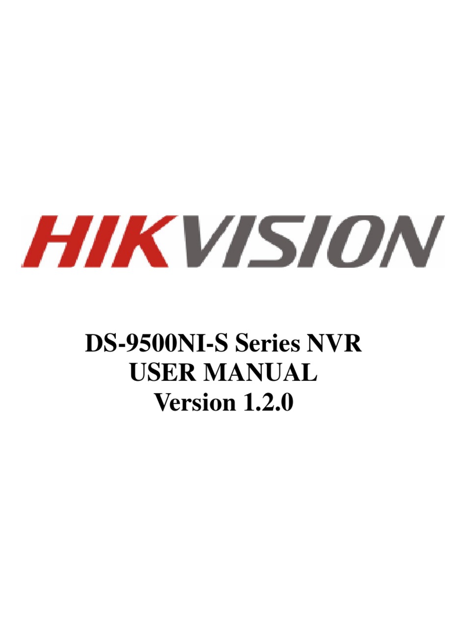 HIKVISION DS9516NIS1TB USER MANUAL Pdf Download ManualsLib