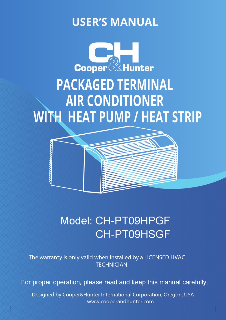 COOPER & HUNTER CHPT09HSGF MANUAL Pdf Download ManualsLib