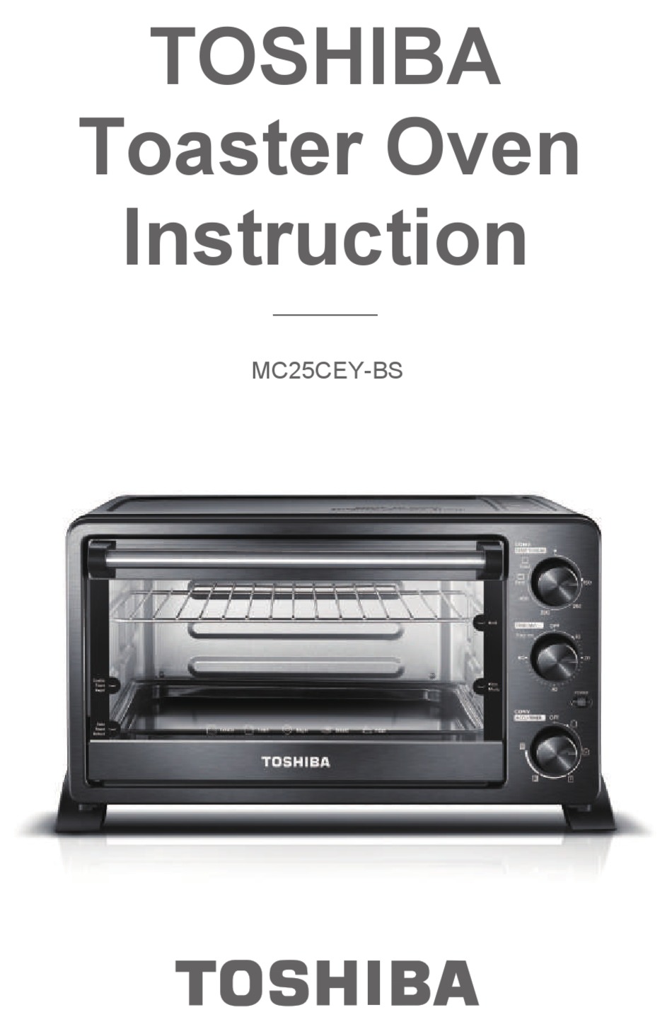 TOSHIBA WTU-A25ASS Toaster Oven Instruction Manual