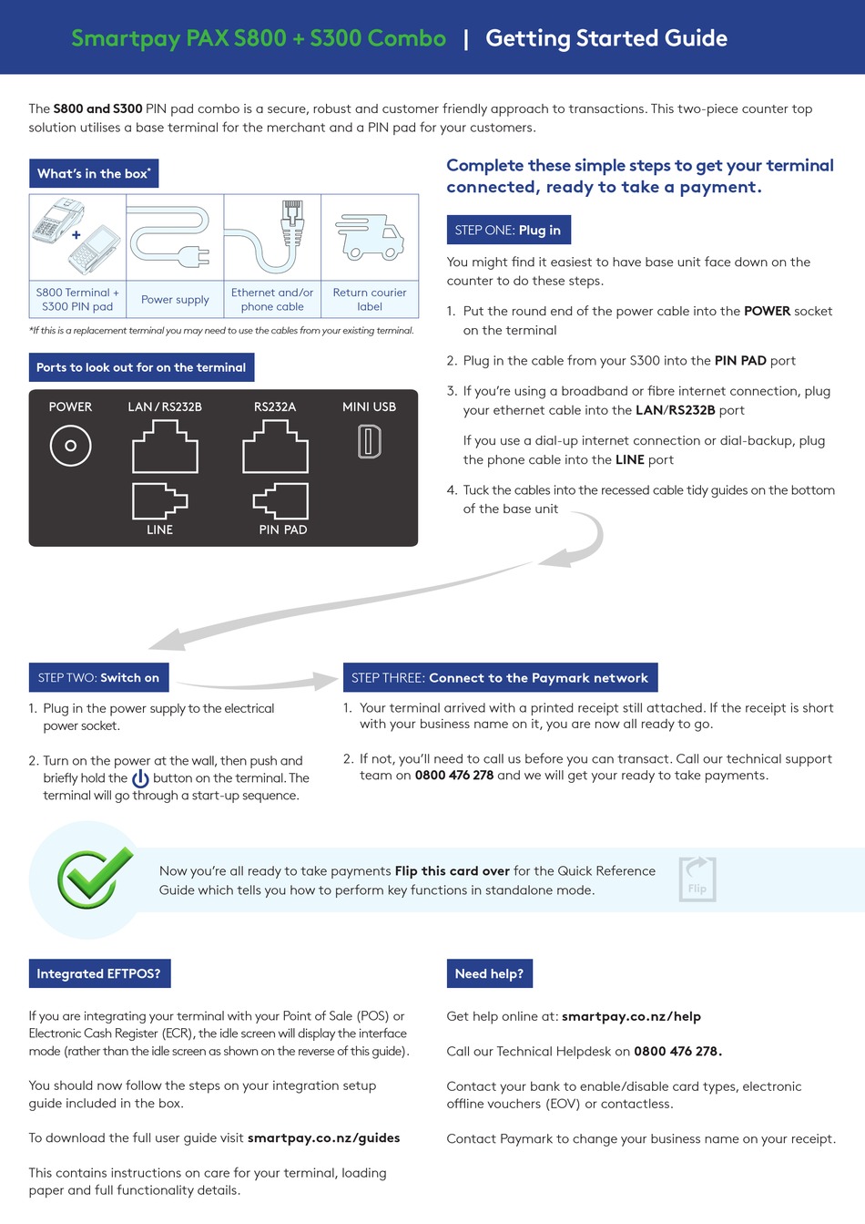 SMARTPAY PAX S300 GETTING STARTED MANUAL Pdf Download ManualsLib