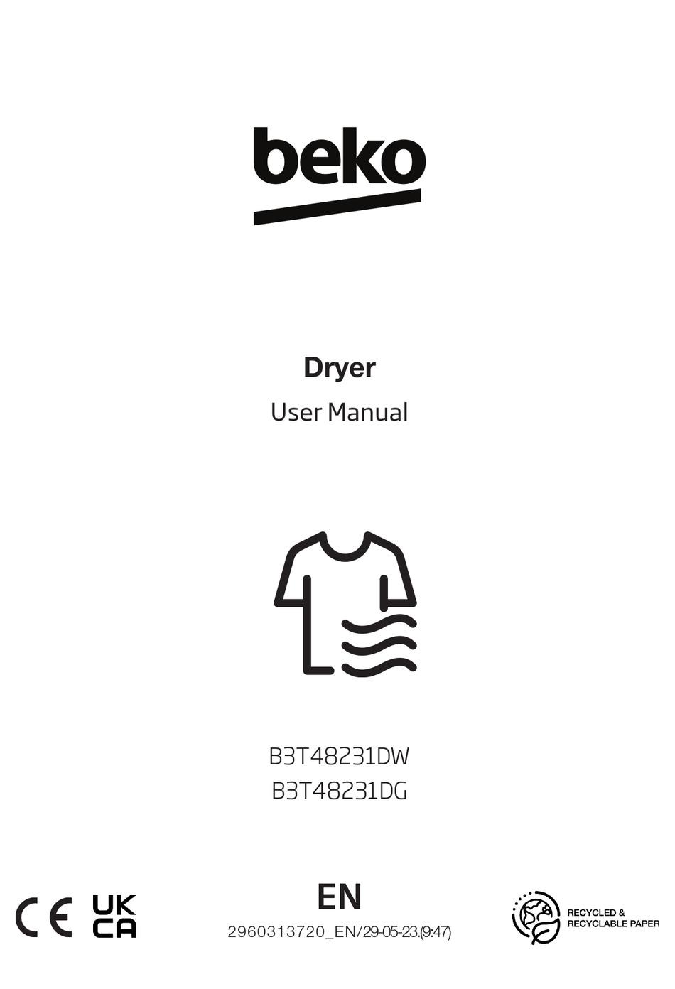 BEKO B3T48231DW USER MANUAL Pdf Download | ManualsLib