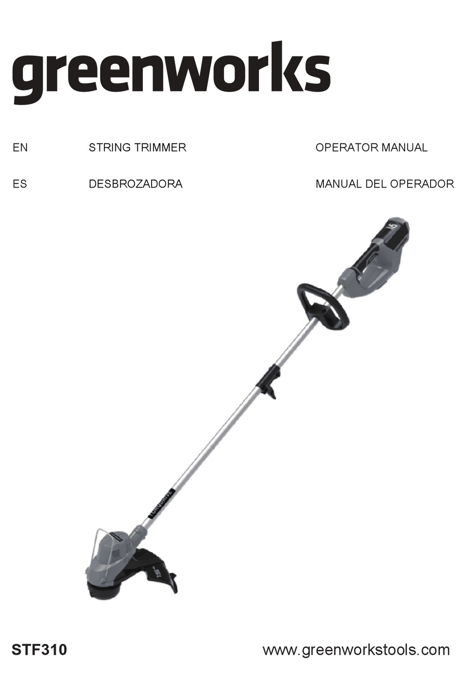 GREENWORKS STF310 OPERATOR