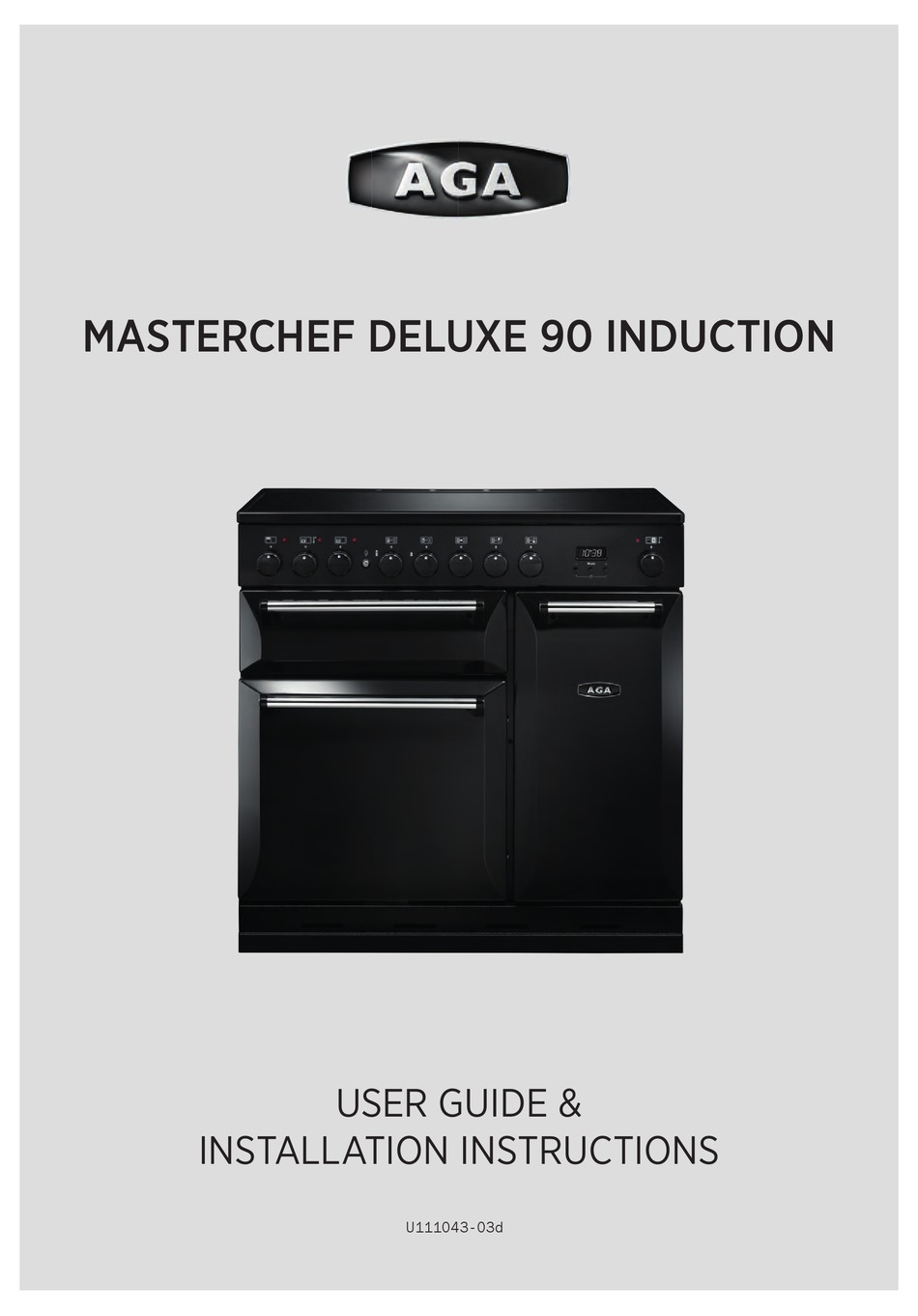 AGA MASTERCHEF DELUXE 90 INDUCTION USER'S MANUAL & INSTALLATION