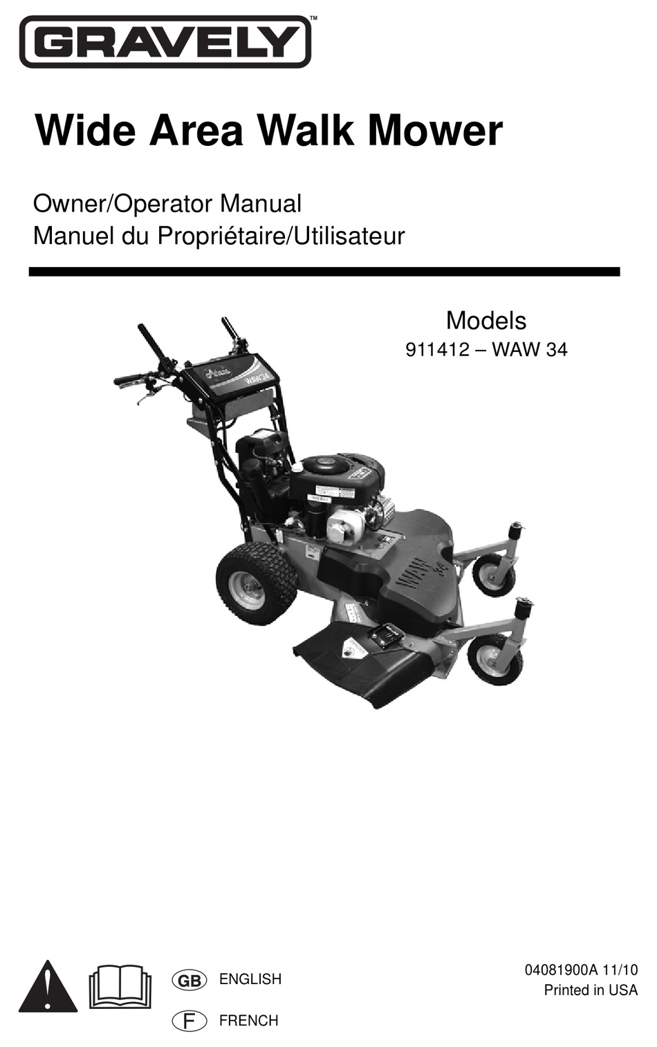 GRAVELY WAW 34 OWNER