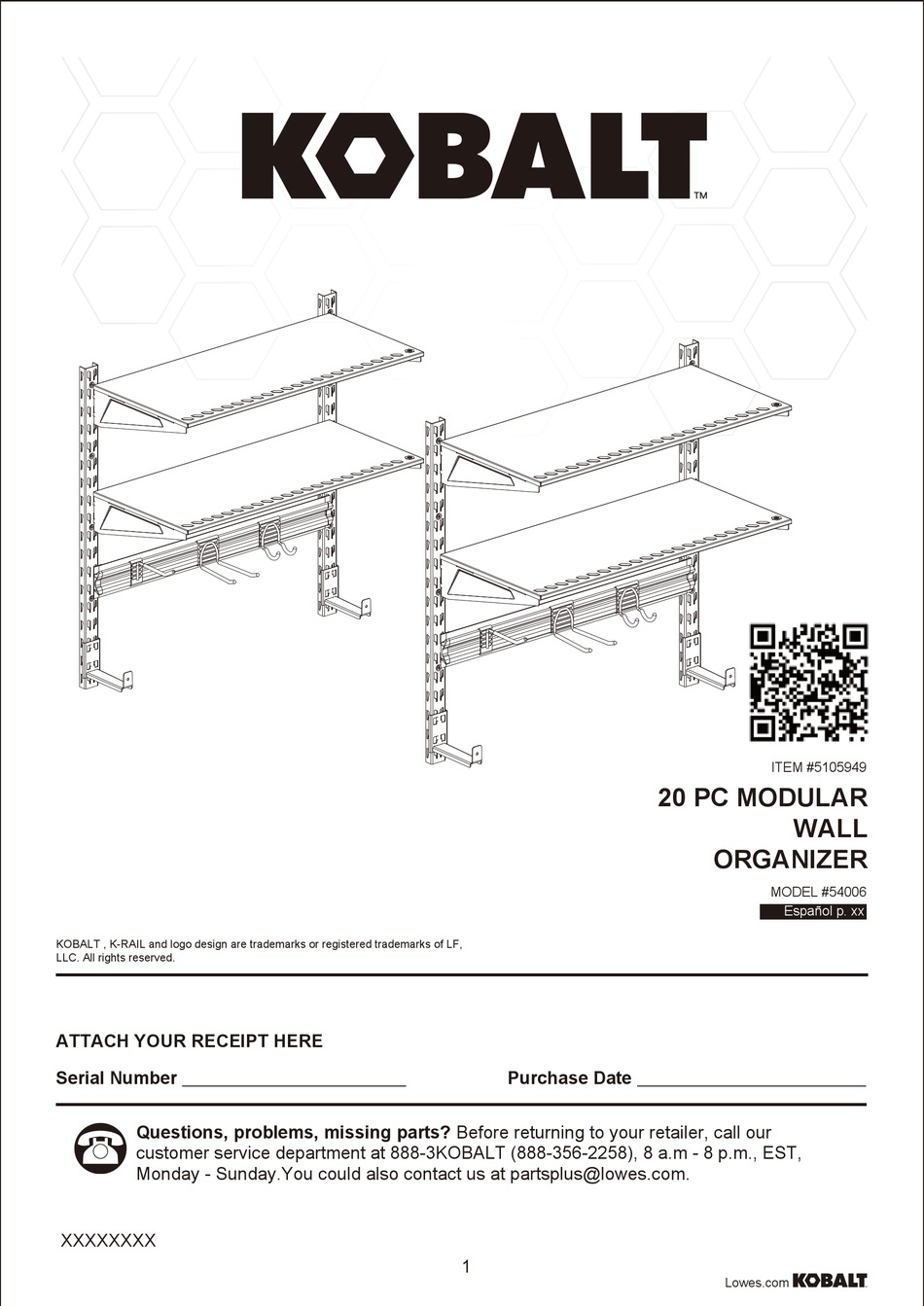 Assembly Instructions Kobalt 54006