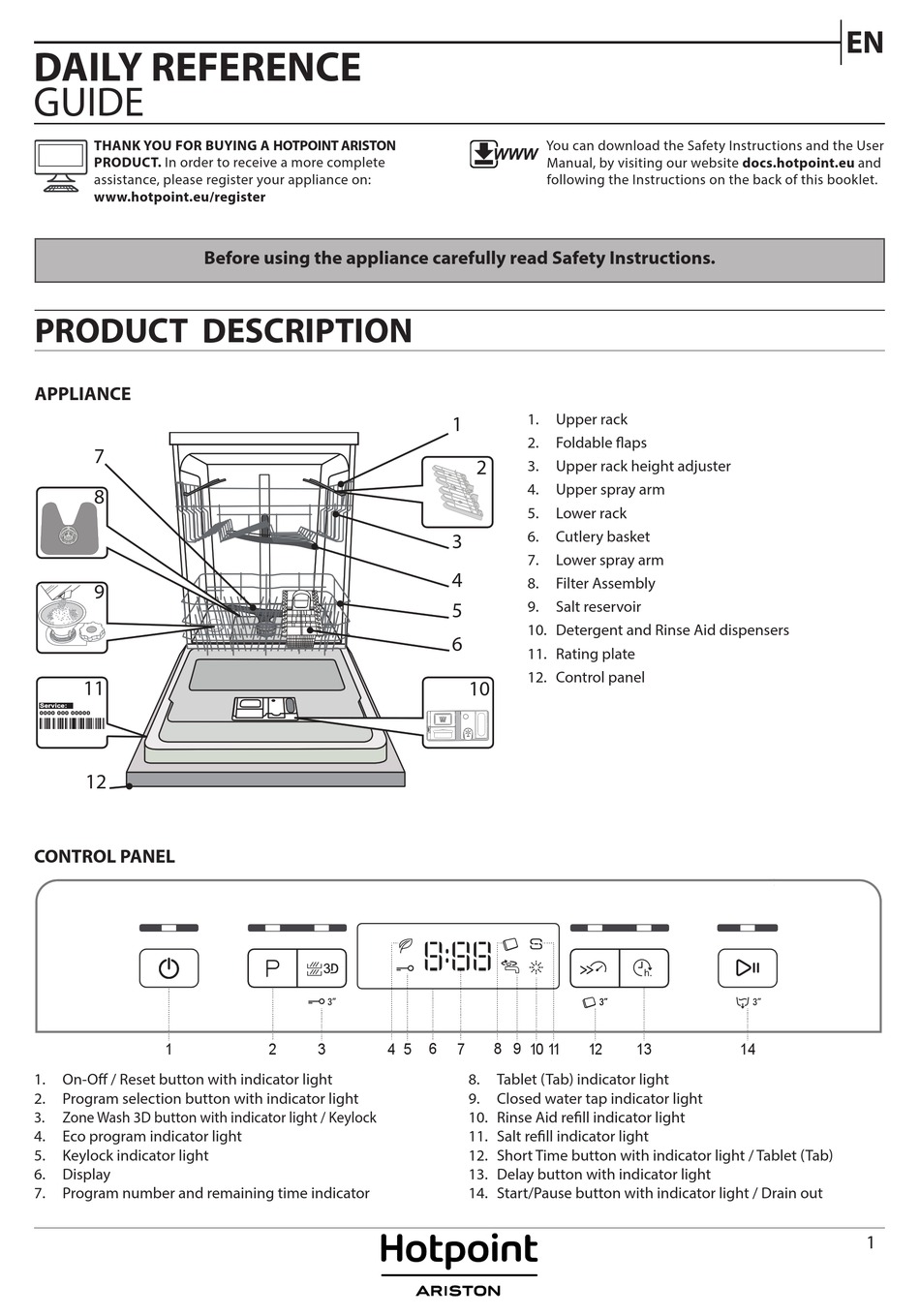 HOTPOINT ARISTON HFC 3C26 CW X DAILY REFERENCE MANUAL Pdf Download