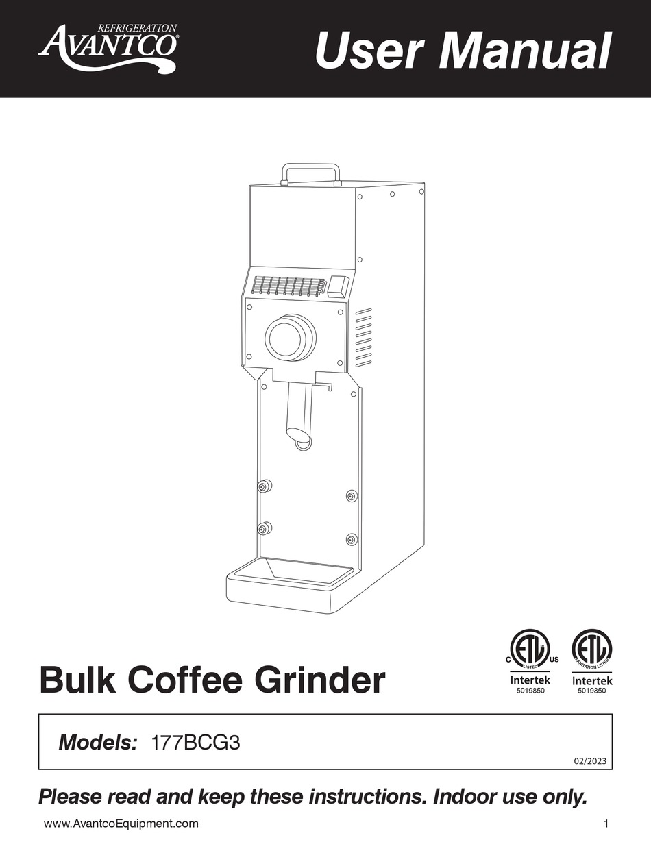 AVANTCO 177BCG3 USER MANUAL Pdf Download | ManualsLib