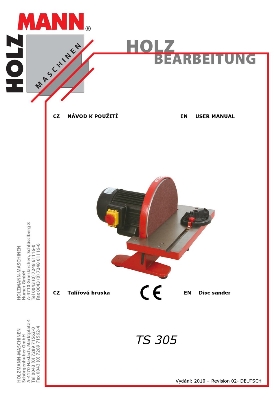 Holzmann Maschinen Ts 305 User Manual Pdf Download Manualslib