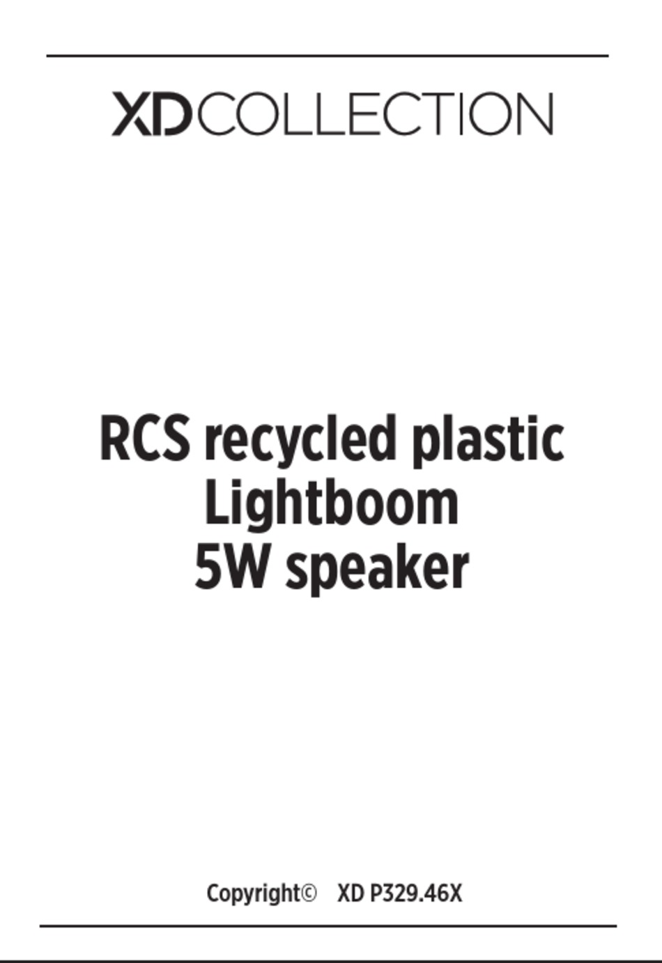 XD COLLECTION RCS RECYCLED PLASTIC LIGHTBOOM MANUAL Pdf Download ManualsLib