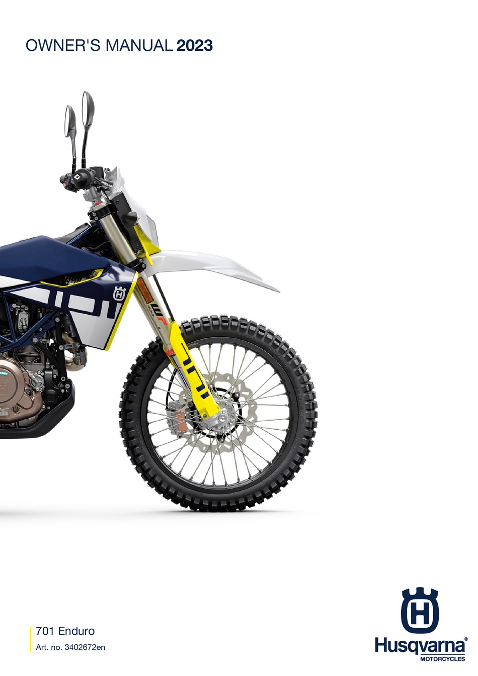 HUSQVARNA 701 ENDURO 2023 OWNER'S MANUAL Pdf Download | ManualsLib