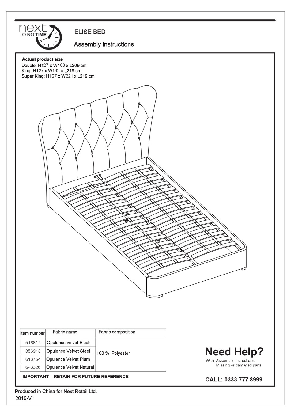 NEXT 516814 ASSEMBLY INSTRUCTIONS MANUAL Pdf Download ManualsLib