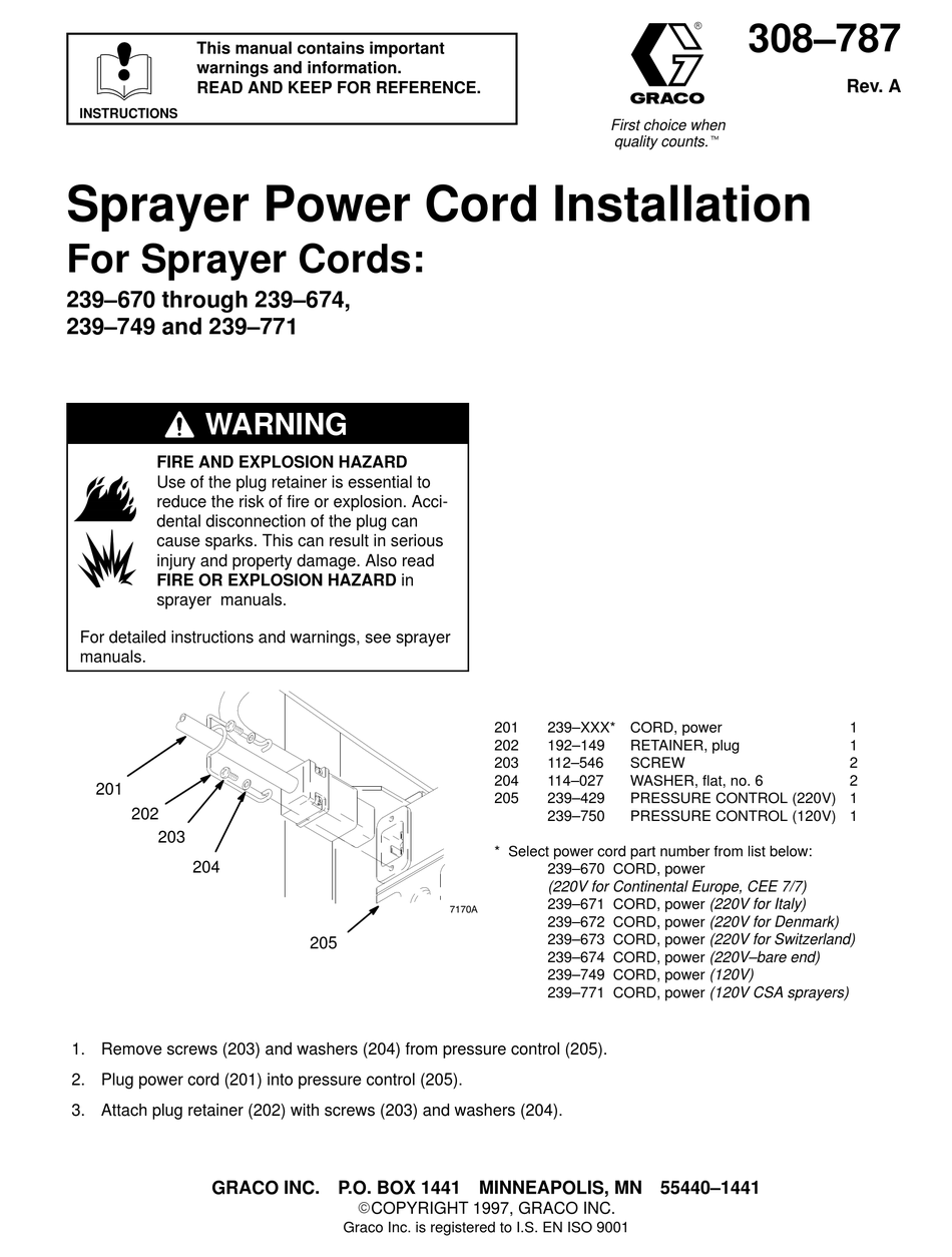 GRACO 239-670 MANUAL Pdf Download | ManualsLib