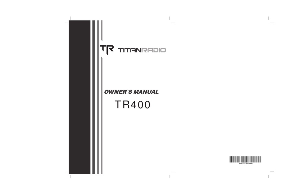 TITAN RADIO TR400 OWNER'S MANUAL Pdf Download ManualsLib